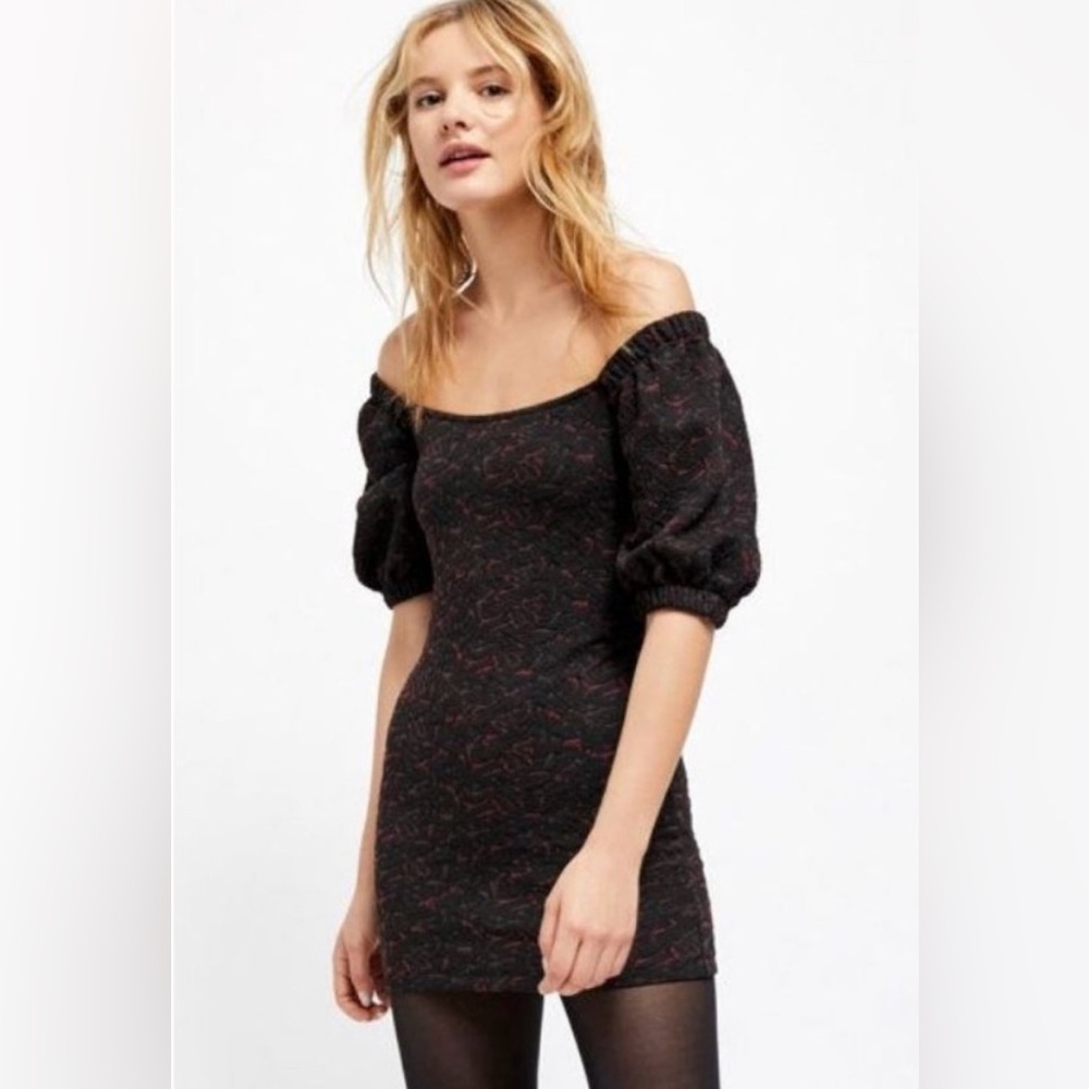 Free People | Sunset Puff Sleeves Mini Dress
